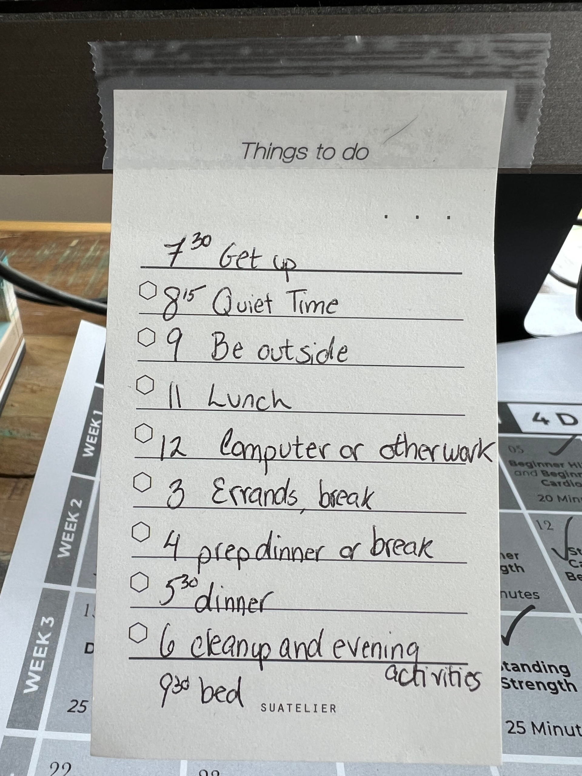 My Ideal Schedule